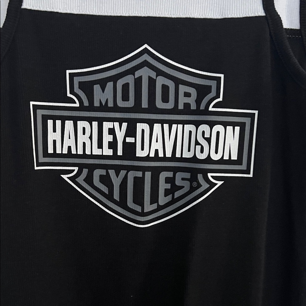 Harley Davidson Women's Black and White Tank Top Size Small - Picture 6 of 11